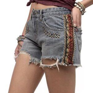 2for$24 BDG Embellished Mid Rise Freja Vintage Fit Shorts - Size 27